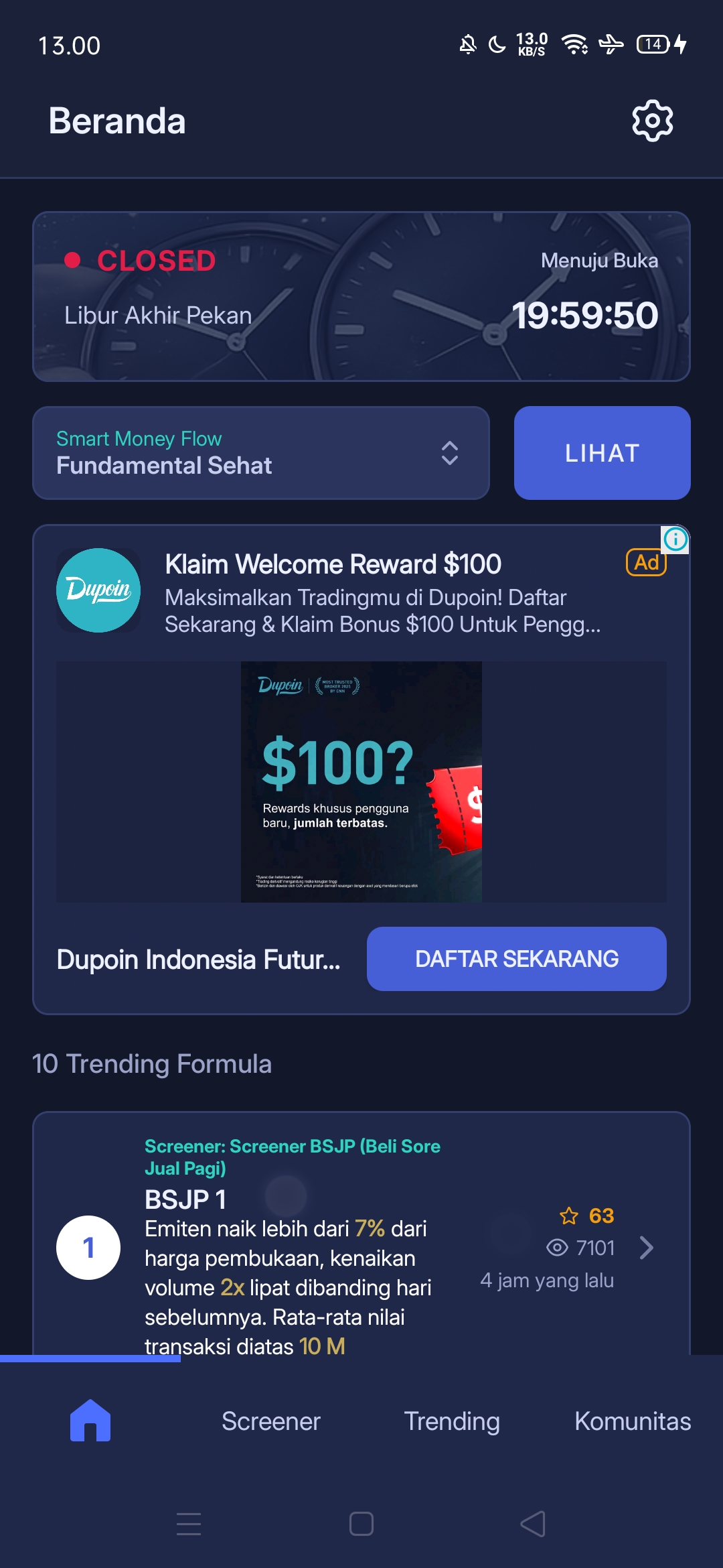 Market Timer Screenshot